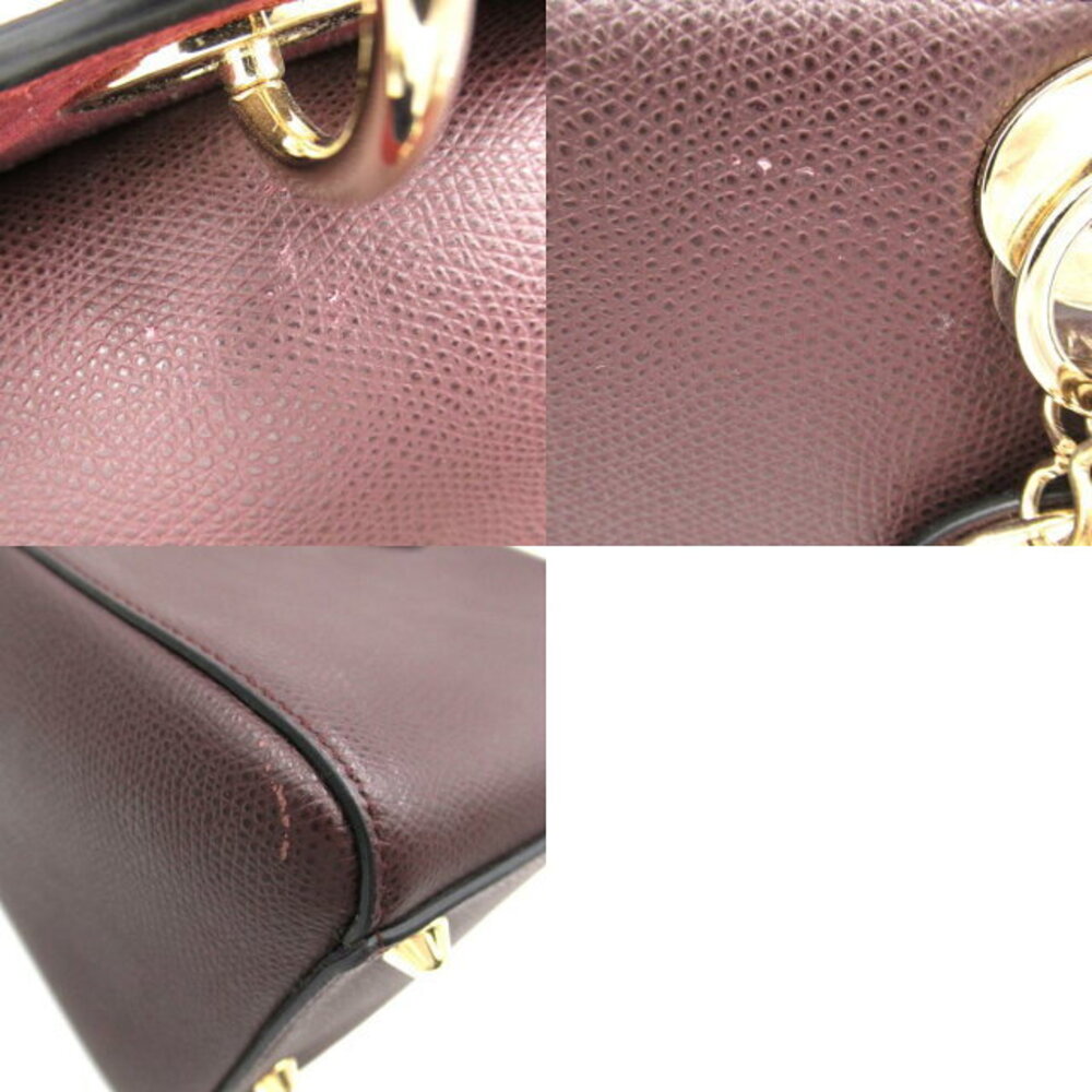 Dior Lady Dior Shoulder Bag Leather Bordeaux - Picture 10 of 10